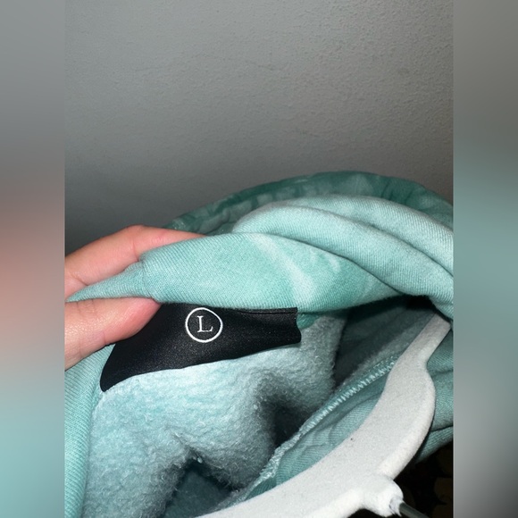 Civil Regime Aqua Marble Rose Embroidered Hoodie NWOT Size Large - Picture 8 of 10